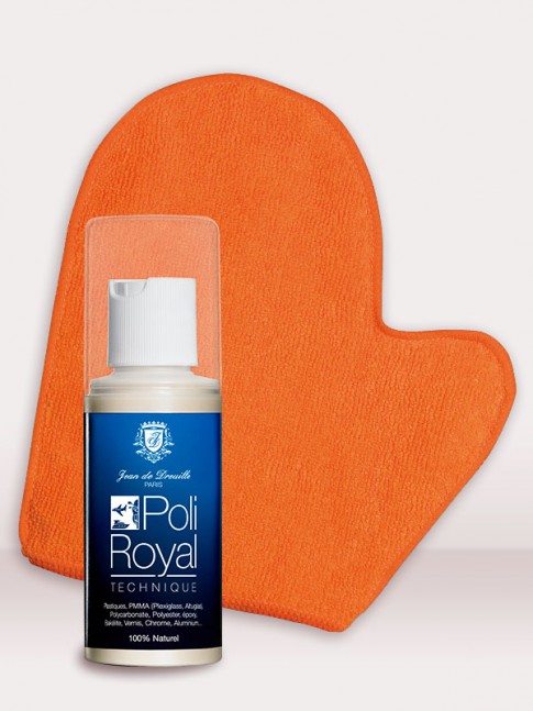 KIT nettoyant objet Poli Royal Technique - Flacon 100ml + 1 Gant microfibre grand modèle