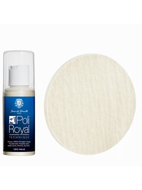 KIT nettoyant objet Poli Royal Technique - Flacon 100 ml + feutre dur  