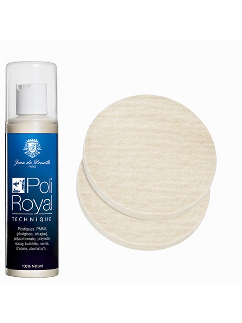 KIT  nettoyant objet Poli Royal Technique - Flacon  200 ml + 2 feutres durs